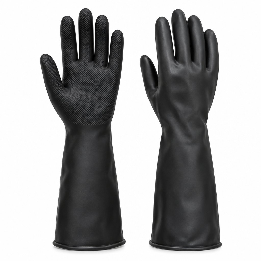 Guante Contra Ácidos Negro JYRSA SG-2022L9 de 450mm-2