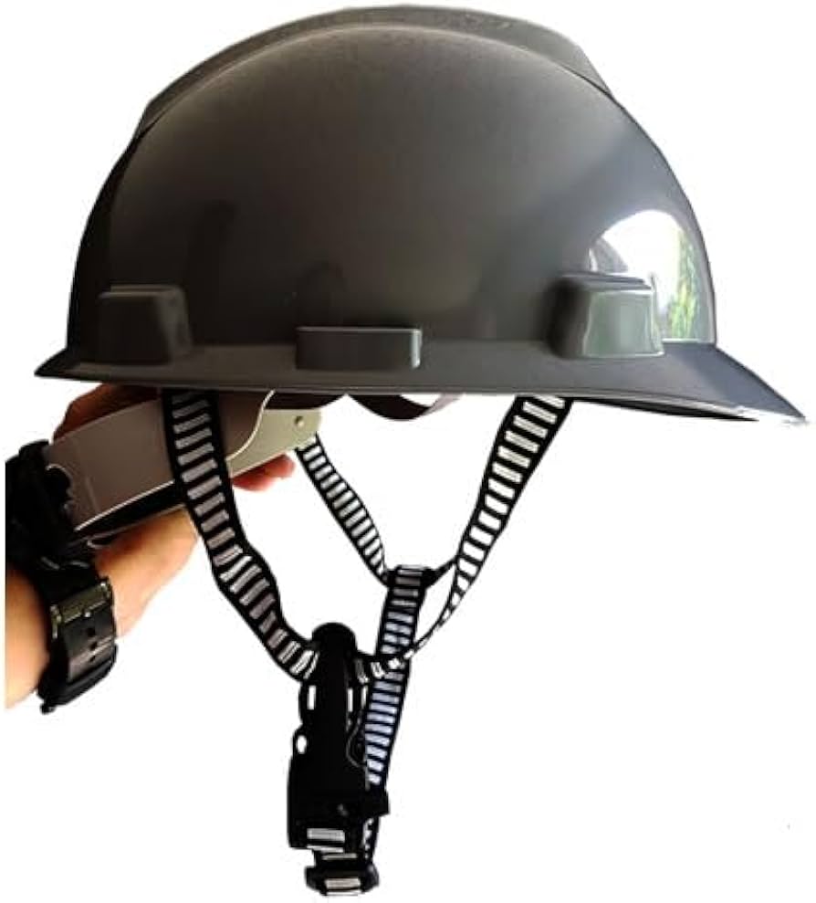 Barbiquejo de 4 Puntos Negro MSA Sujetador para Casco de Seguridad Industrial-4