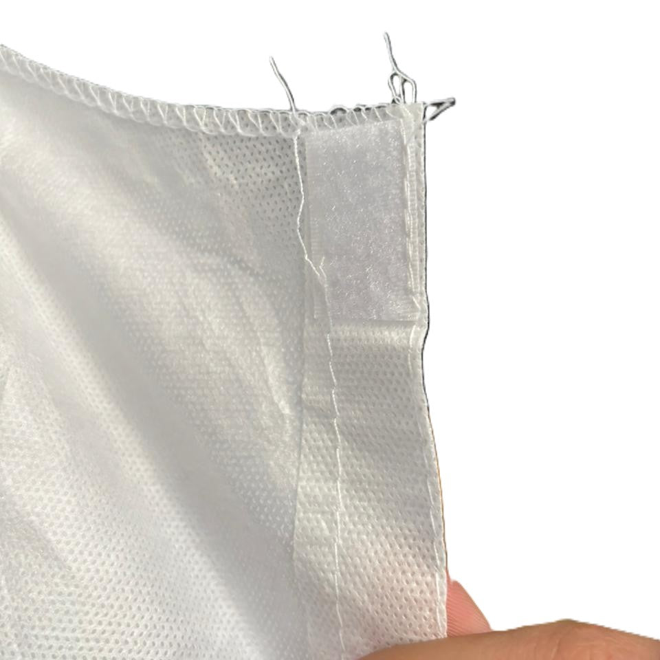 Bata Desechable Blanca Manga Larga con Velcro Unitalla-6