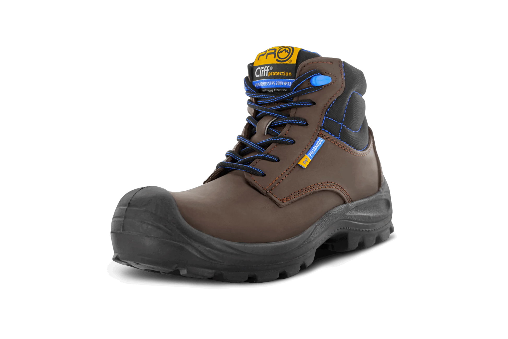Bota Cliff Mod. 409 Café Calzado de Seguridad Industrial Resistente Par-1