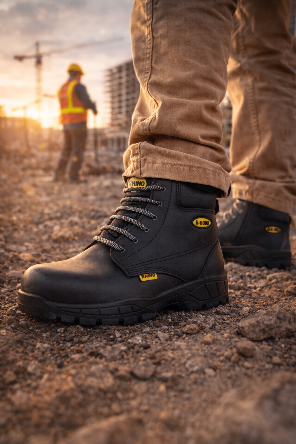 Bota Rhino Negra Mod. 6-603 Calzado de Seguridad Industrial Par-3