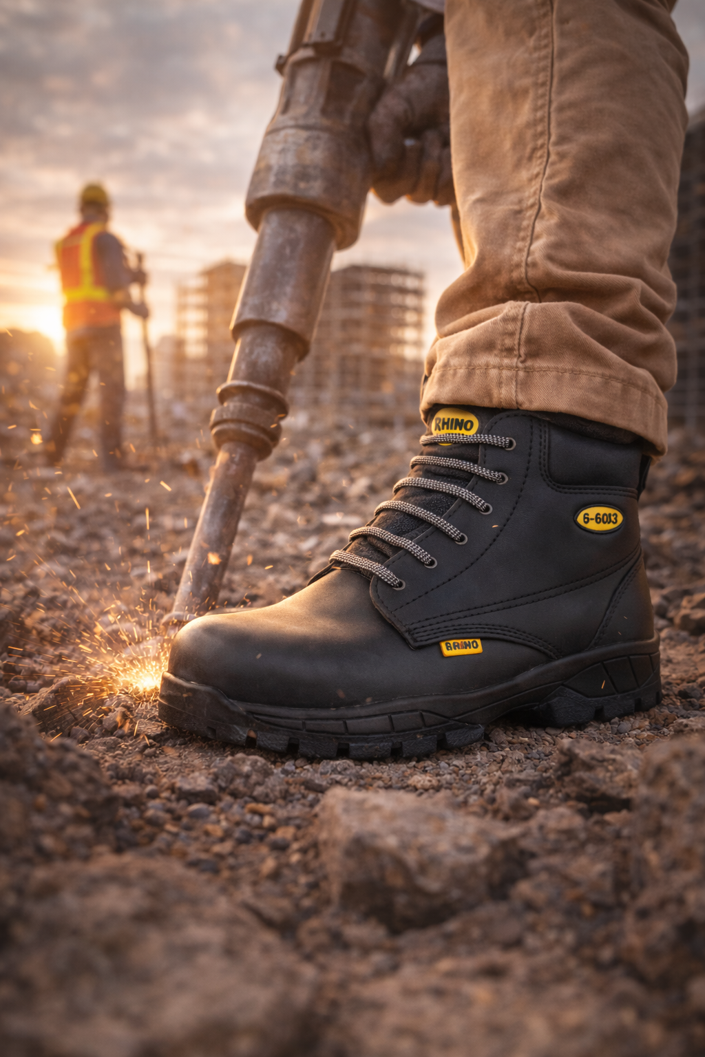 Bota Rhino Negra Mod. 6-603 Calzado de Seguridad Industrial Par-4