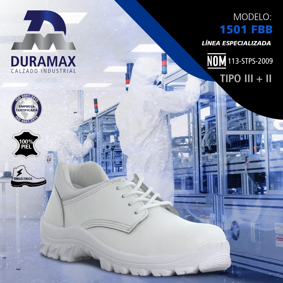 Calzado Blanco Mod. 1501FBB | Calzado Profesional Antiderrapante Par-2