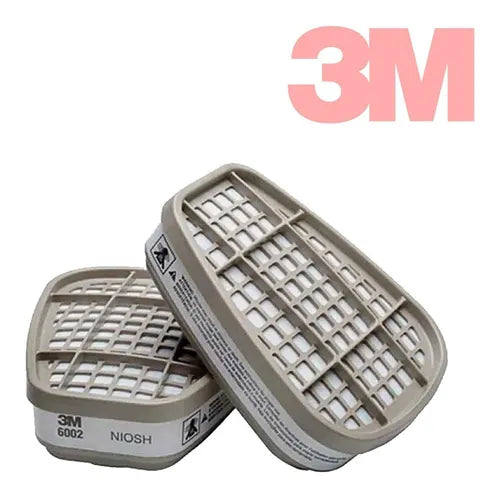 Cartucho 3M 6002 Contra Gases Ácidos Filtro para Respirador Industrial Reutilizable Paquete con 2 pza