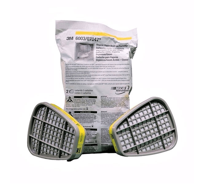 Cartucho 3M 6003 Contra Vapores Orgánicos y Gases Ácidos Paquete con 2 Piezas-5