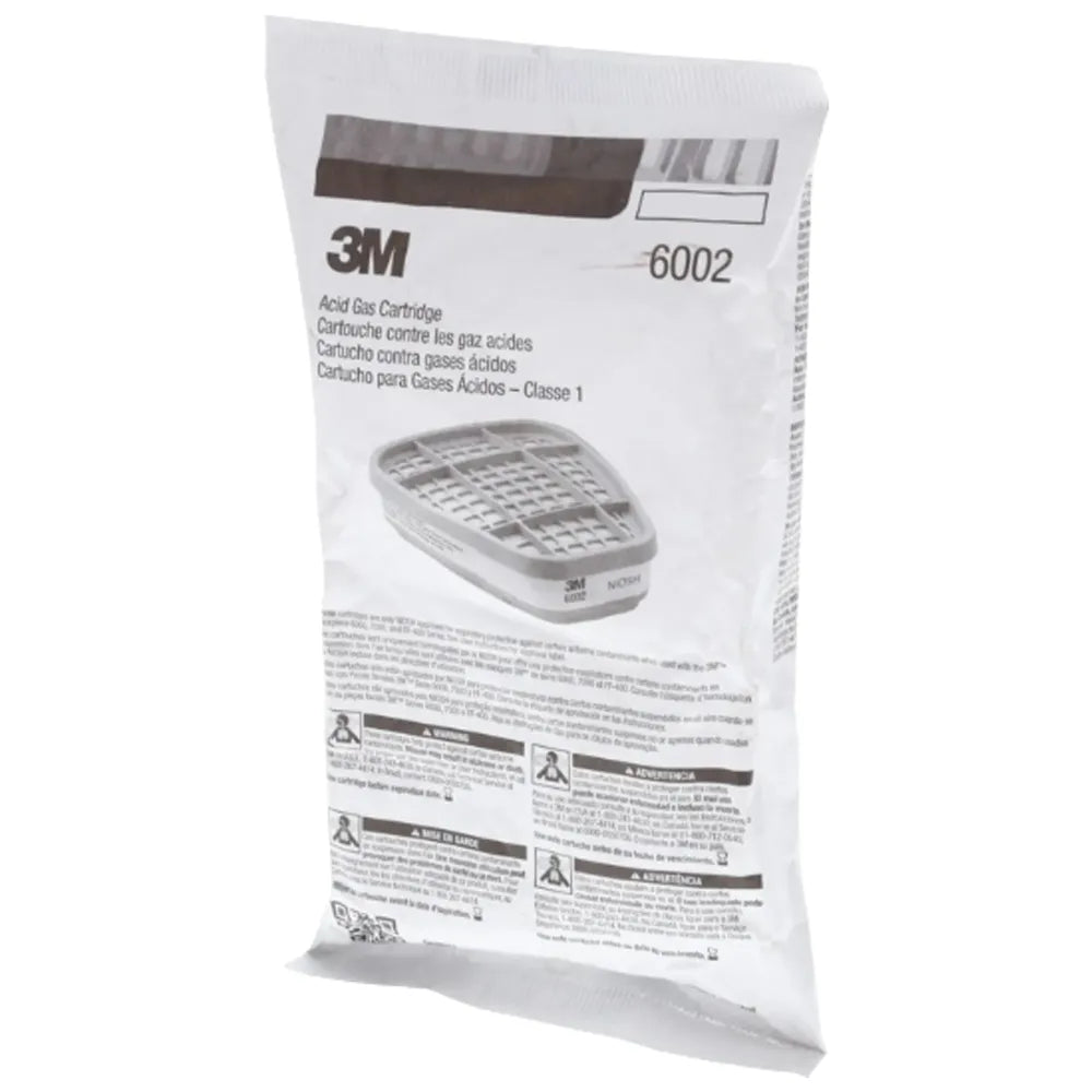 Cartucho 3M 6002 Contra Gases Ácidos Filtro para Respirador Industrial Reutilizable Paquete con 2 pza-5