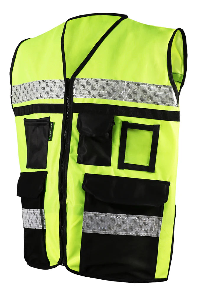 Chaleco Amarillo Cerrado Rescatista 2090AM Alta Visibilidad para Emergencias y Seguridad