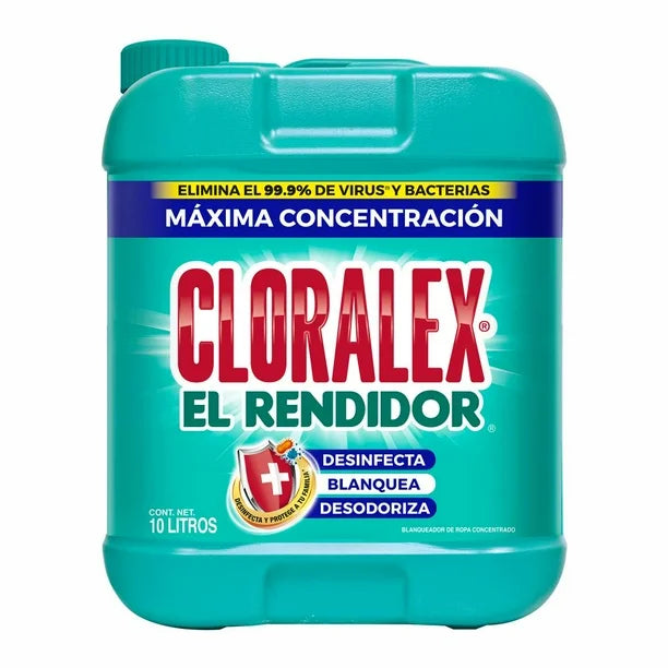 Cloro Cloralex 10 Litros | Desinfectante y Blanqueador Rendidor