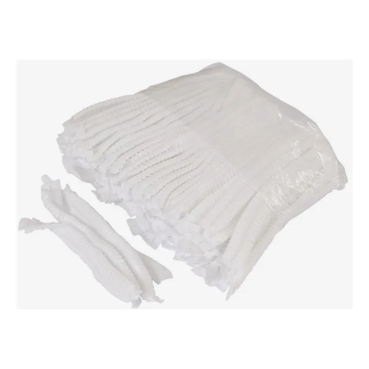 Cofia Plisada de Polipropileno Blanca 21" TAC 100 Piezas-3