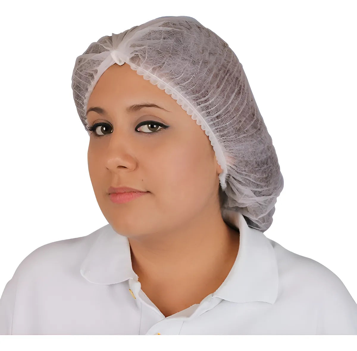 Cofia Plisada Desechable Blanca CSCI Paquete con 100 Piezas-3