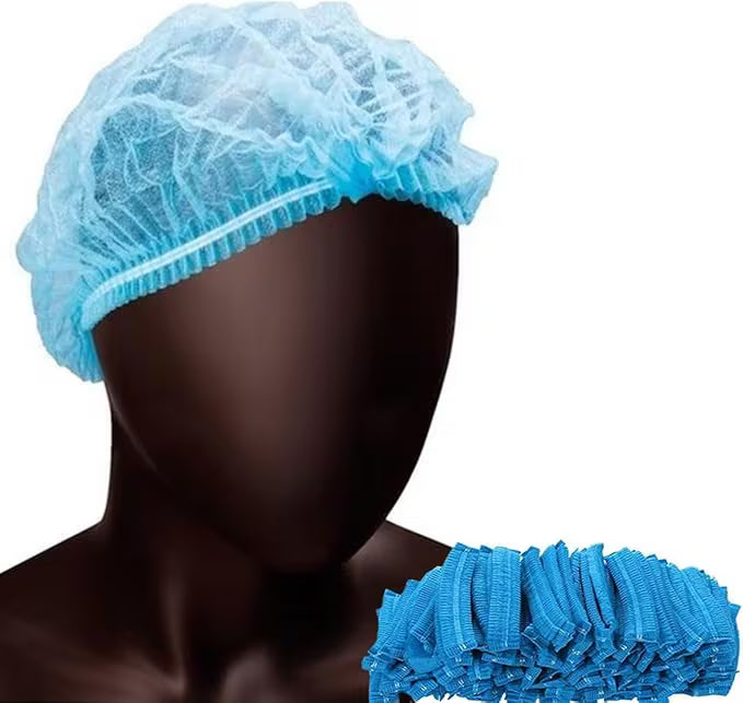 Cofia Plisada DermaCare Azul Protección Higiénica Desechable para Industria y Alimentos Paquete con 100 pza-4