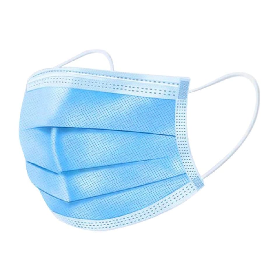 Cubre Boca Plisado Tricapa de Polipropileno TAC 50 Piezas