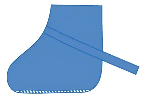 Cubre Bota Azul SMS con Plantilla Antiderrapante Protección Sanitaria Industrial Paquete con 50-2