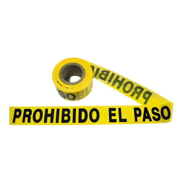 Cinta Delimitadora Amarilla “Prohibido” Señalización Preventiva y Control de Acceso-3