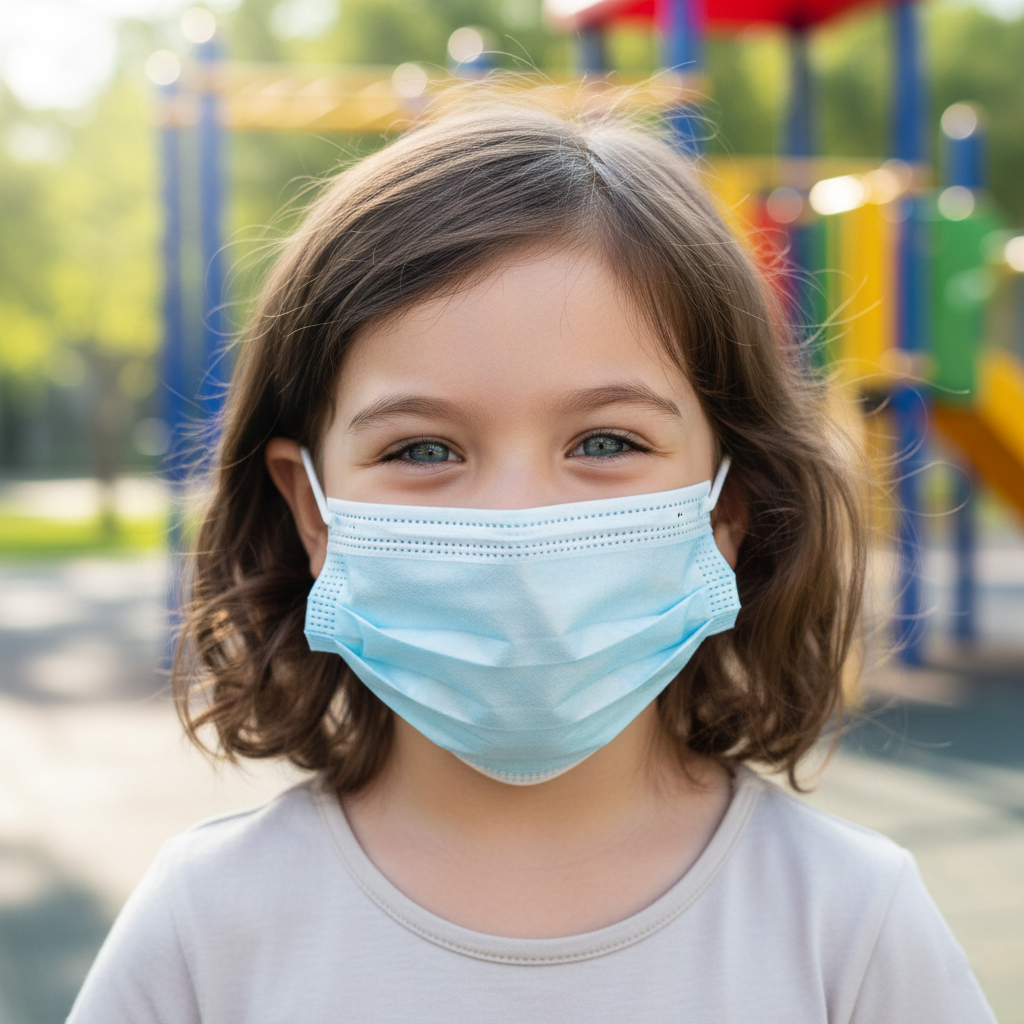 Cubrebocas Infantil Blanco Ambiderm Caja 50 Piezas-3