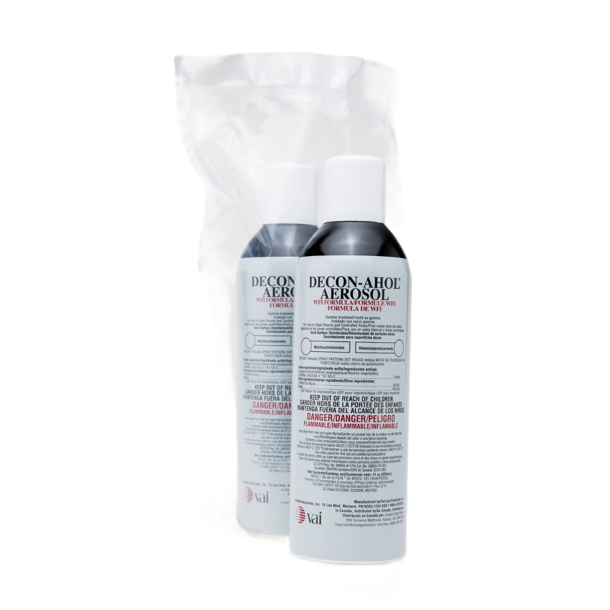 DECON-AHOL Aerosol DECWFI-SP-70 | IPA 70% Estéril | 24 latas