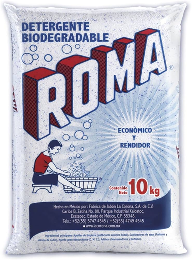 Detergente Roma 10 kg Jabón en Polvo para Lavado Industrial y Doméstico de Alto Rendimiento-1