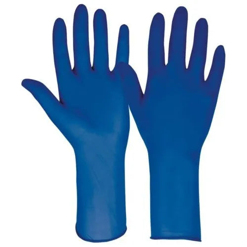 Guante de Látex Azul Libre de Polvo High Risk Uniseal 50 Piezas