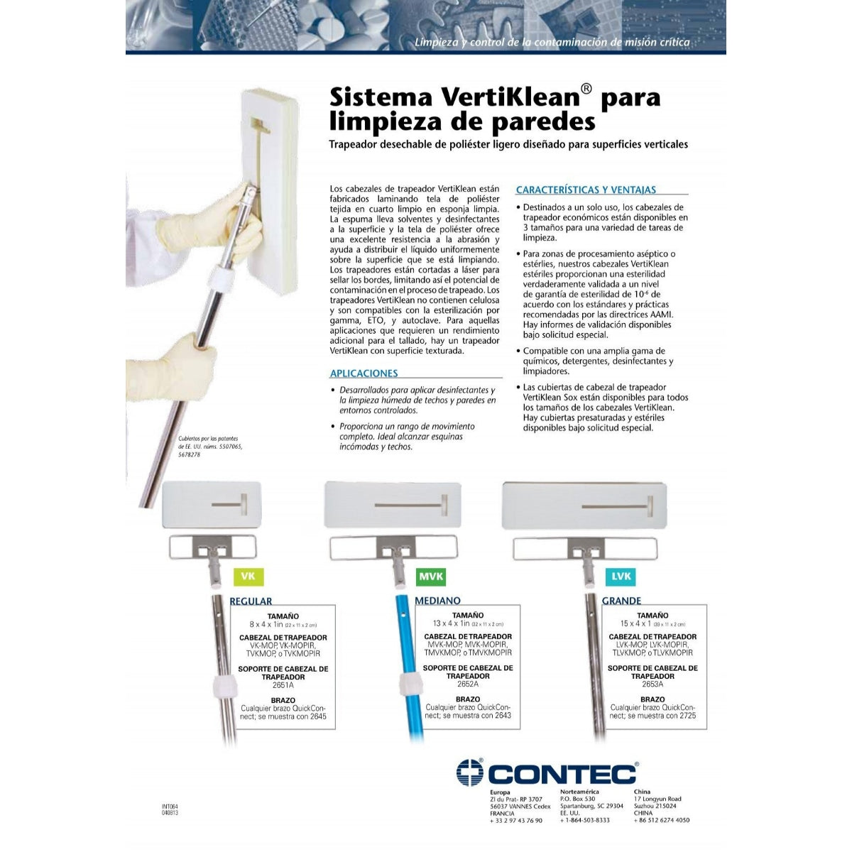 Esponja MVK-MOP Verticlean para Cuartos Limpios Paquete con 4 Piezas-5