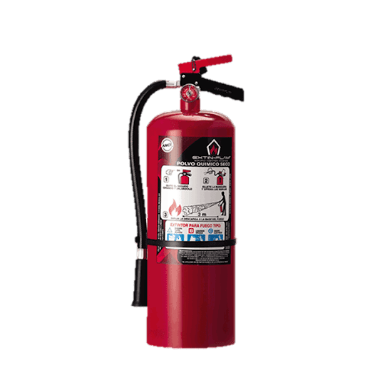 Extintor de Polvo Químico Seco ABC 9.0 kg Protección Contra Incendios Clase A, B y C-1