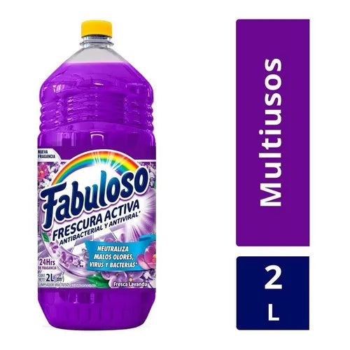 Fabuloso Lavanda 2L Limpiador Multiusos con Aroma Fresco y Duradero