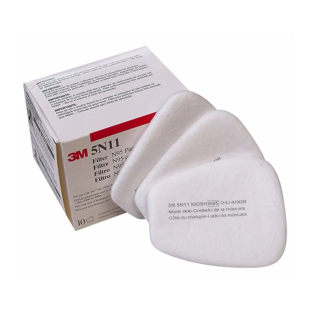 Filtro 3M 5N11 N95 para Partículas Prefiltro para Respirador 3M Caja con 10 pza-1
