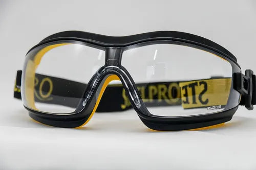 Goggle de Seguridad AL-SP-0001 Claro Steel Pro Protección Ocular Antiempañante Pza-5