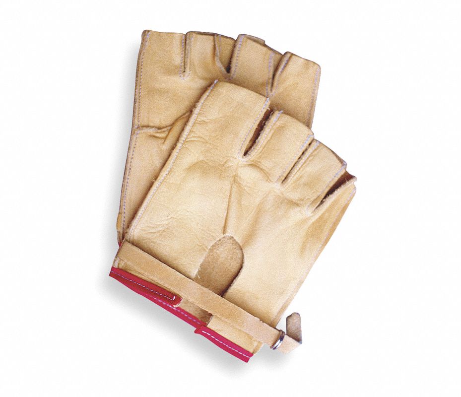 Guantaleta de Piel Beige Protección Industrial para Soldadura y Trabajo Pesado Par-1