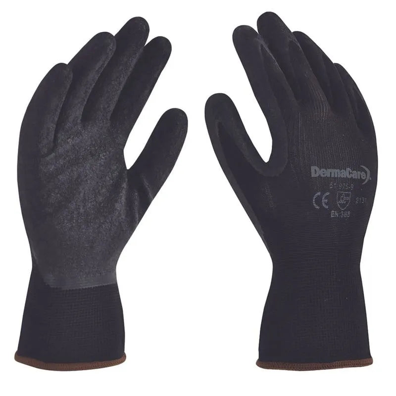 Guante 51-975 Nylon Negro con Palma de Látex Negro Agarre y Protección Industrial-1