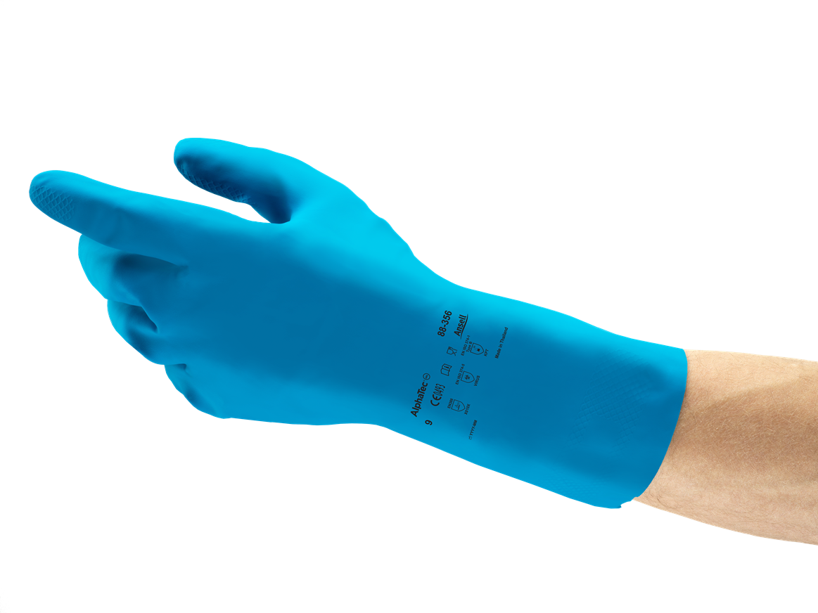 Guante AlphaTec 88-356 Ansell Protección Química y Resistencia Industrial Par