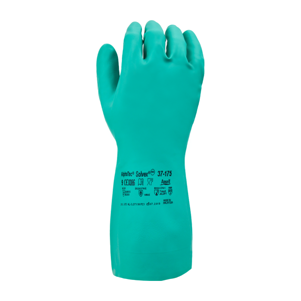 Guante Ansell AlphaTec Solvex 37-175 - Nitrilo Resistente a Químicos Par-1