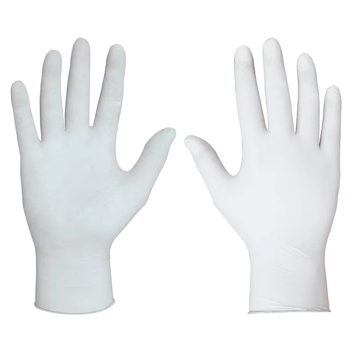 Guante de Látex Plus Blanco Ambiderm  Bajo en Polvo 100 Piezas