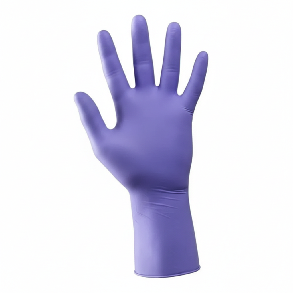 Guante de Nitrilo Lila Uniseal Sin Polvo Caja con 100 Piezas