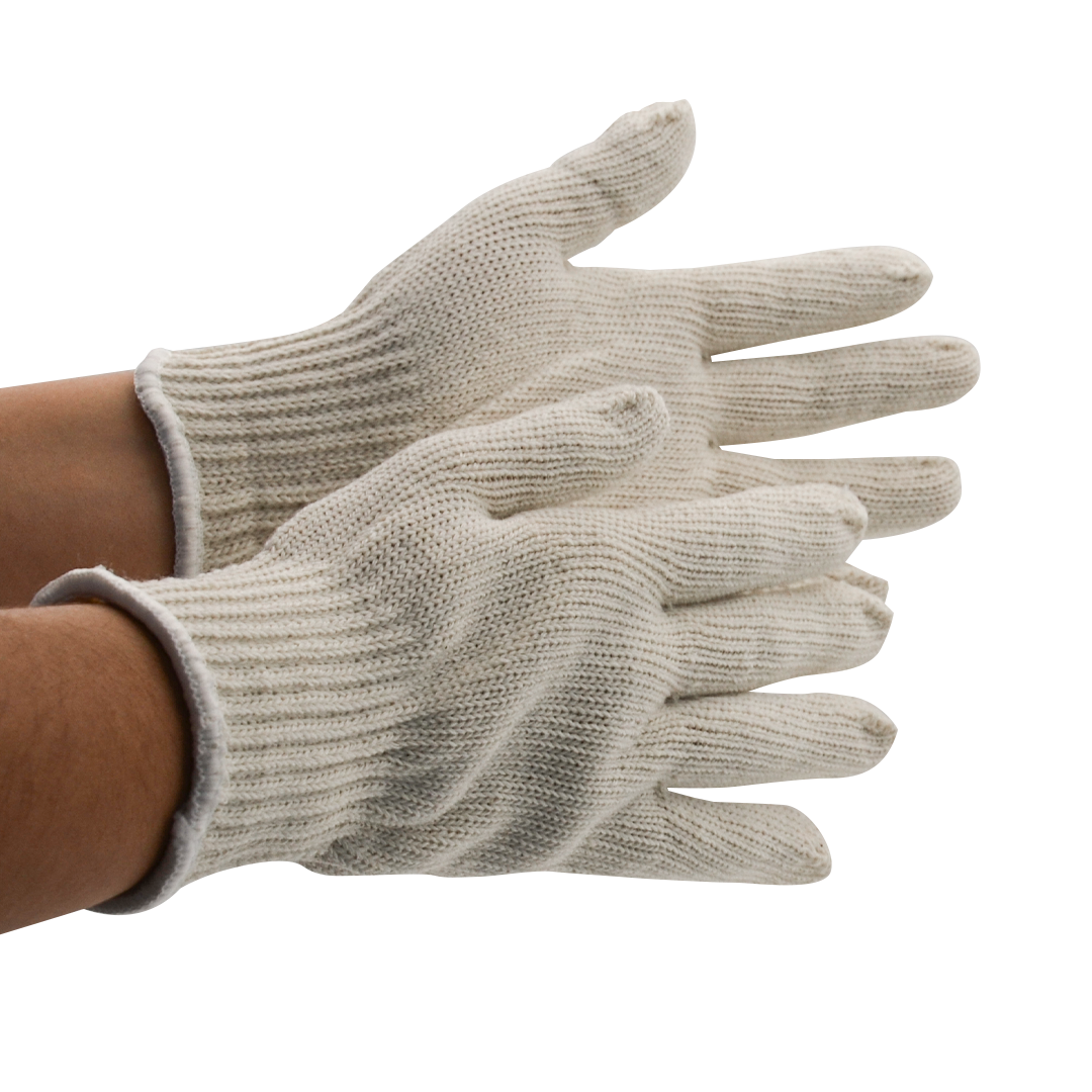 Guante Japonés de 75 gr Beige Ribete Blanco Par-3