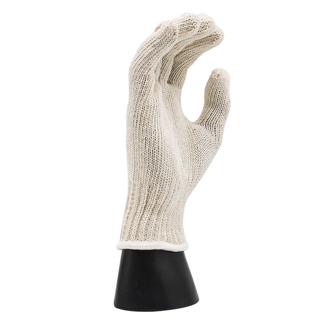 Guante Japonés de 75 gr Beige Ribete Blanco Par-1