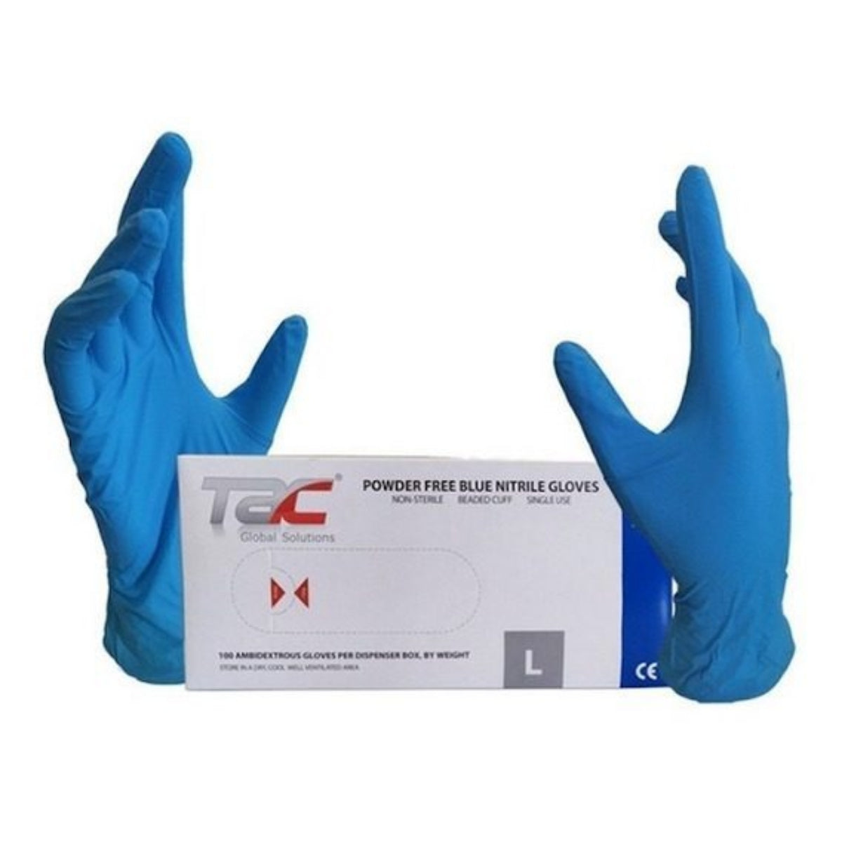 Guante de Nitrilo TAC Azul Sin Polvo 100 Piezas-5