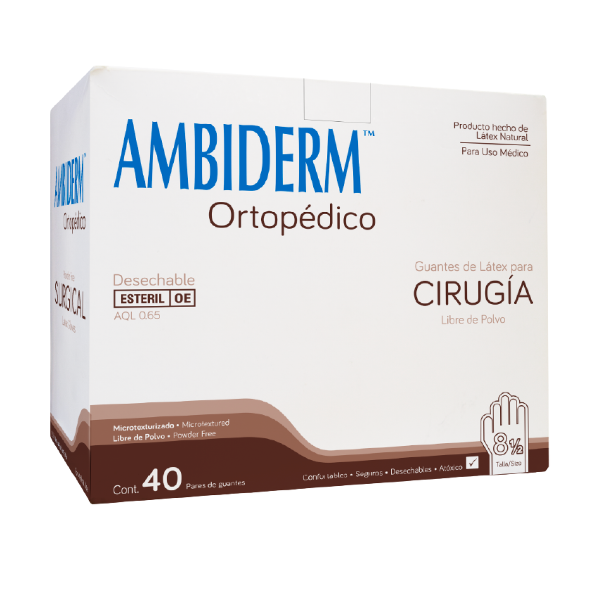 Guante Ortopédico Ambiderm Caja con 40 Pares-3