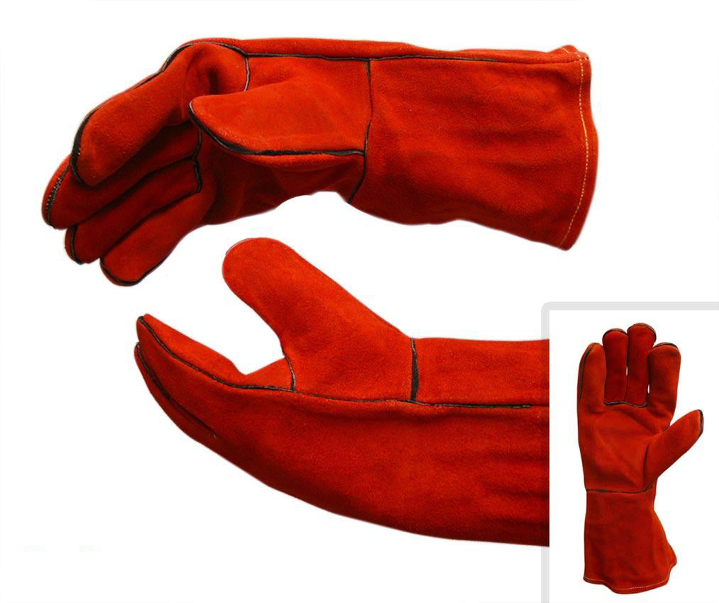 Guante Americano Rojo con Hilo Kevlar Protección Anticorte y Resistencia Industrial-3