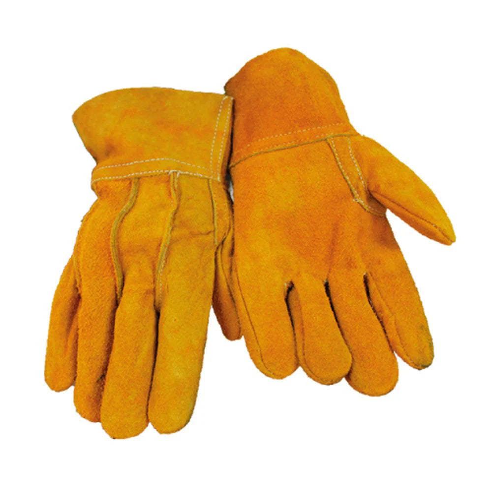 Guante de Carnaza Puño Corto Guante Industrial Resistente para Trabajo Pesado Par-3