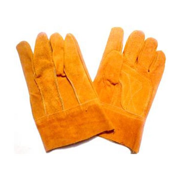 Guante de Carnaza Puño Corto Guante Industrial Resistente para Trabajo Pesado Par