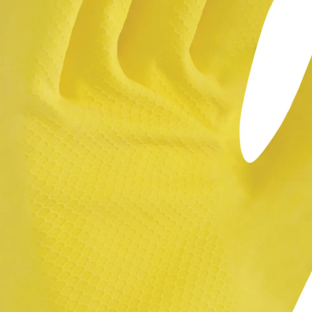Guante de Látex Amarillo DermaCare 56-133 Protección Industrial para Limpieza y Uso Rudo Par-3