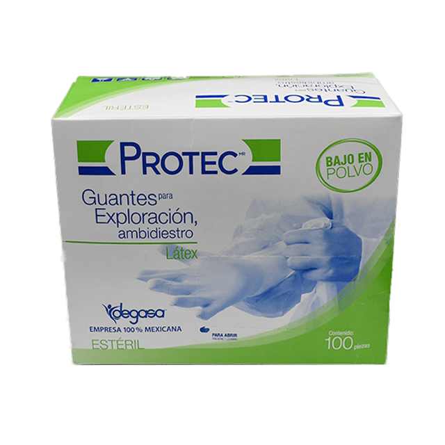Guante de Látex Estéril Protec Bajo en Polvo Uso Médico Profesional Caja con 50 Piezas-2