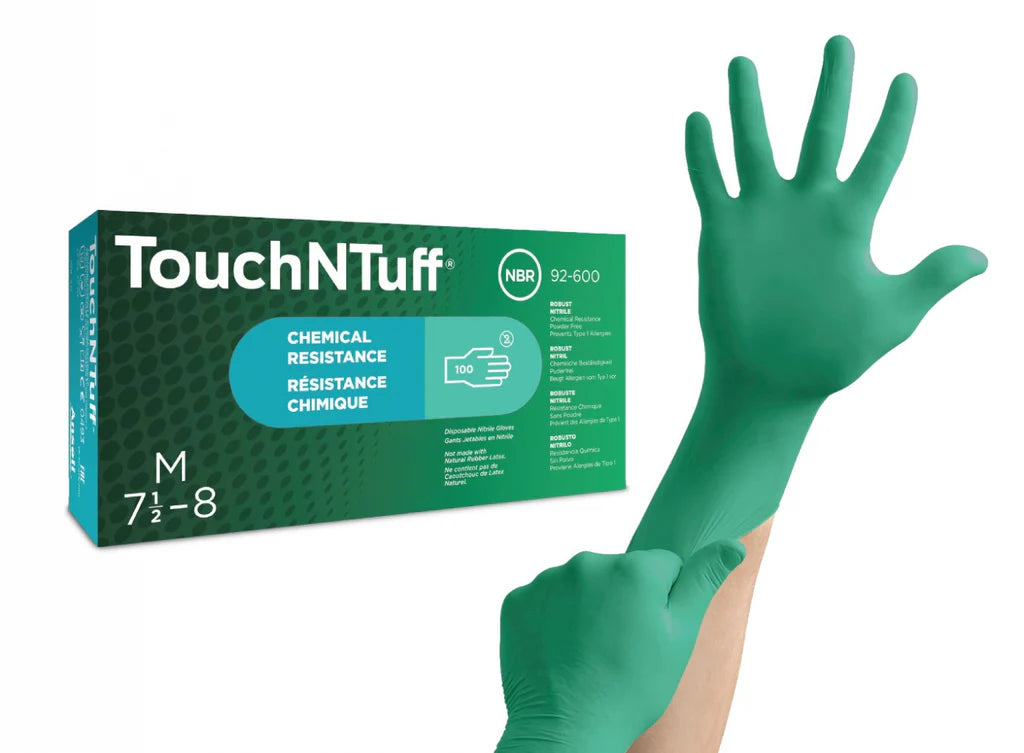 Guante de Nitrilo Verde TouchNTuff 92-600 Ansell Caja con 100 Piezas-3