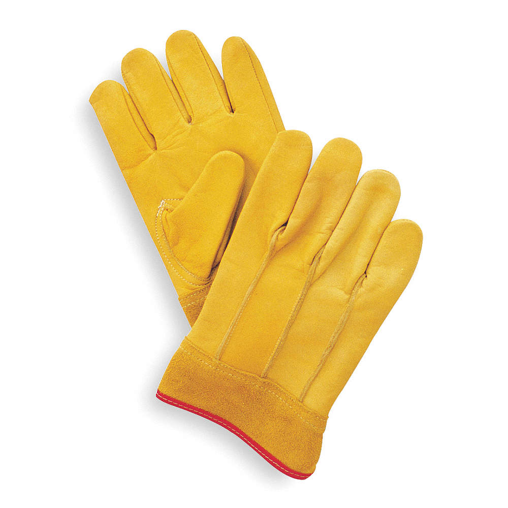 Guante de Piel Tipo Electricista Amarillo Carnaza de Calidad Par