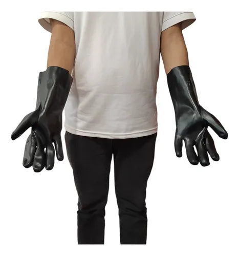 Guante Negro de Seguridad 44-114 Protección Industrial y Agarre Antideslizante Par-5