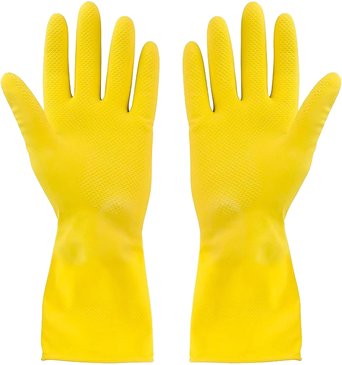 Guante Satinado Amarillo Ambiderm Guantes de Látex para Limpieza y Uso Profesional Par-4