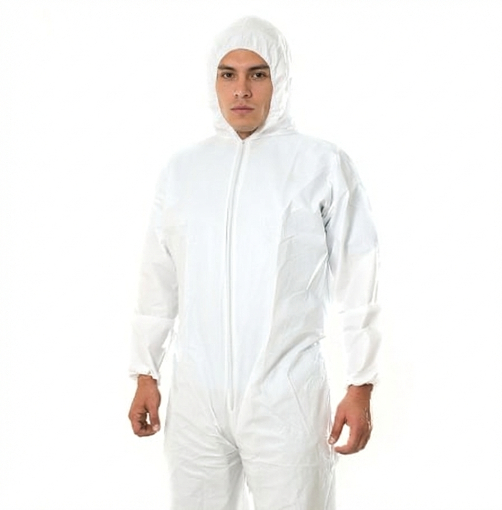 Overol Microporoso Blanco con Gorro TAC