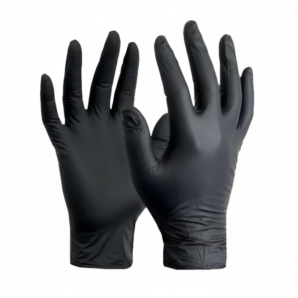 Guantes de Nitrilo Negro Ambiderm sin Polvo Caja con 100 Piezas-2