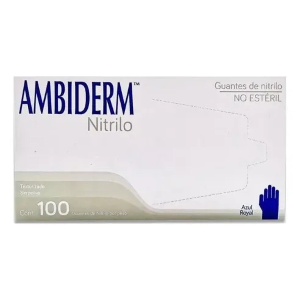 Guante De Nitrilo Ambiderm Azul Royal Caja Con 100 Piezas-5