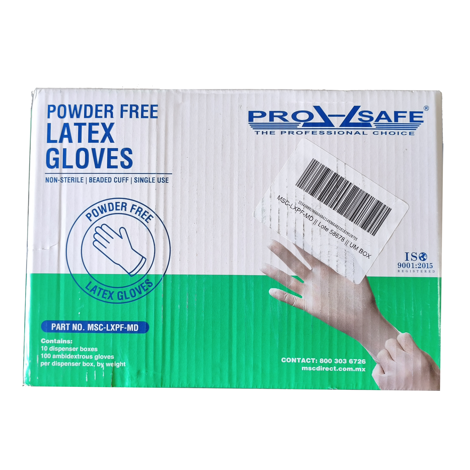 Guante de Látex Sin Polvo PRO SAFE 100 Piezas-4